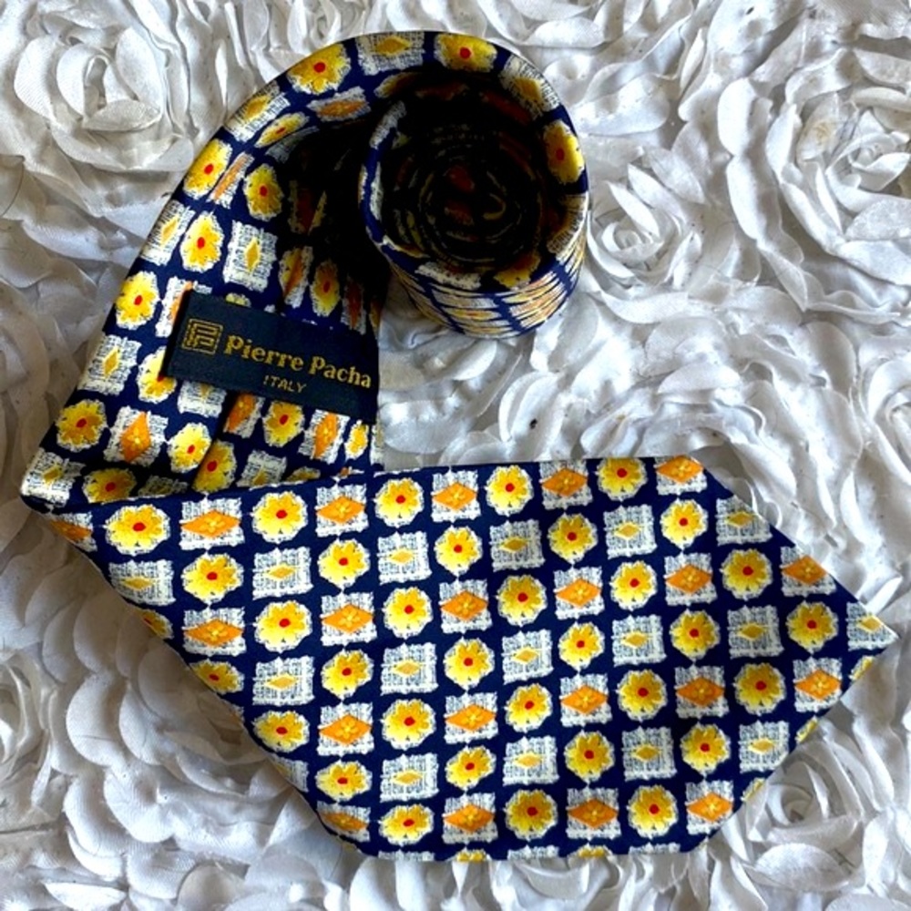 New Pierre Pacha silk floral tie